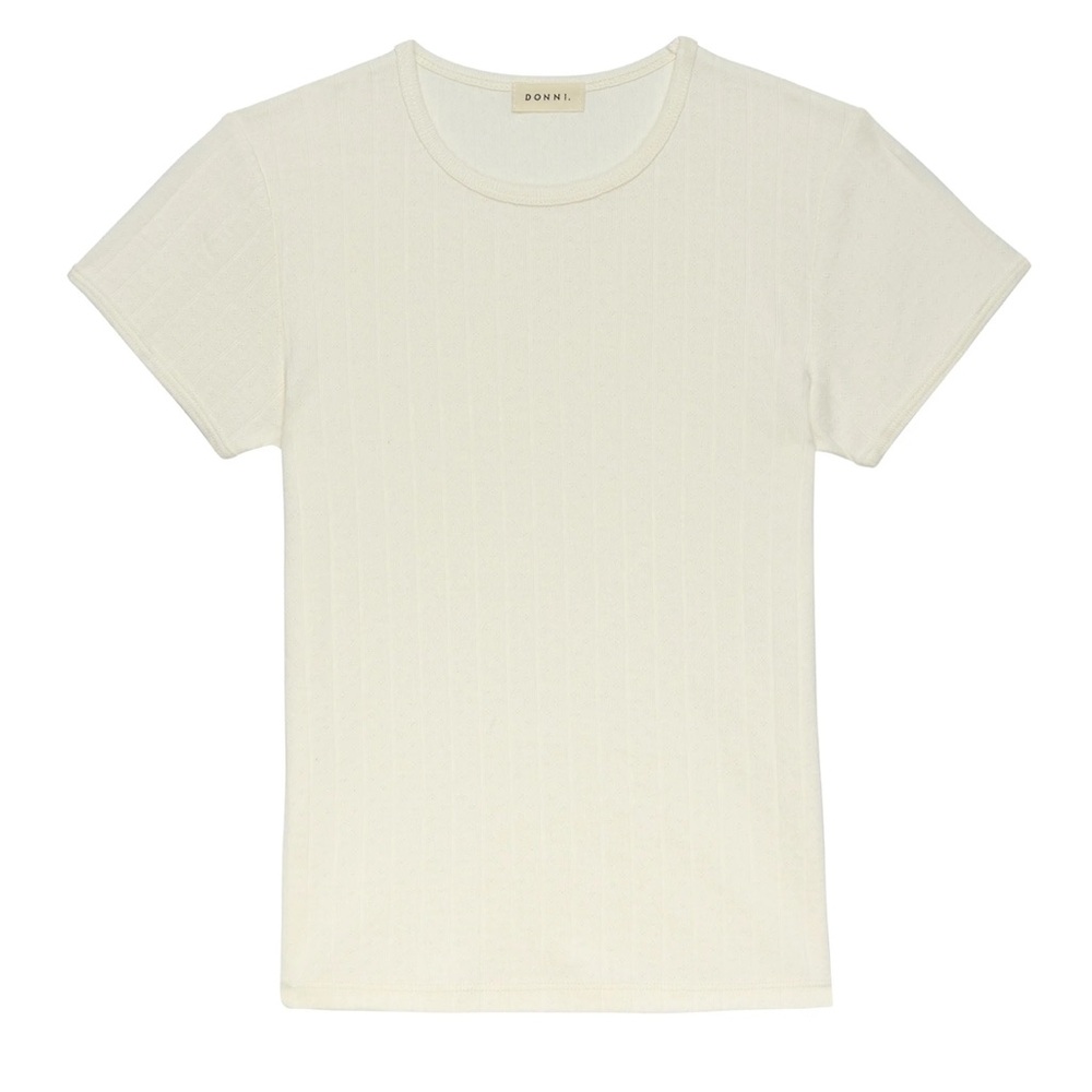 Donni the pointelle baby tee small